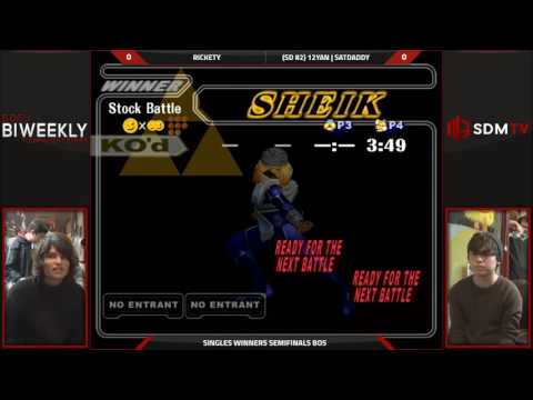 SDSU Biweekly 51 - Rickety (Sheik/Fox) vs. satdaddy (Fox) - SSBM Winners Semis - Smash Melee