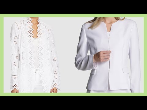 CHAQUETAS DE COLOR BLANCO  Tendencias moda primavera verano 2020