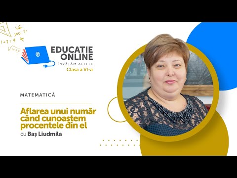 Matematică, Clasa a VI-a, Aflarea unui număr când cunoaștem procentele din el