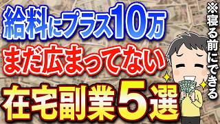 【革命】未経験でも今の給料にプラス10万！寝る前のスキマ時間で始められる、これから流行る在宅副業5選【在宅ワーク】【フリーランス】【副業 おすすめ】