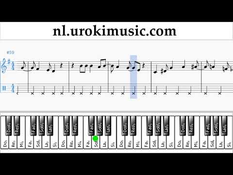 Piano Leren Spelen (rechter hand) Mariah Carey - All I Want For Christmas Is You Tablatura Deel#2