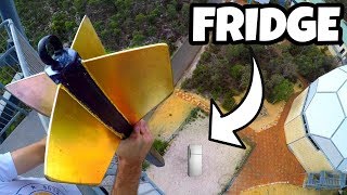 GIANT DART Vs. FRIDGE from 45m!