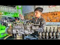 the expert boy diagnose old bad diesel injector Pump |  repaired so thats work like new pump