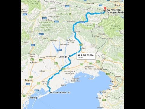 Autoroute Europa - Italia - von Jesolo nach Österreich