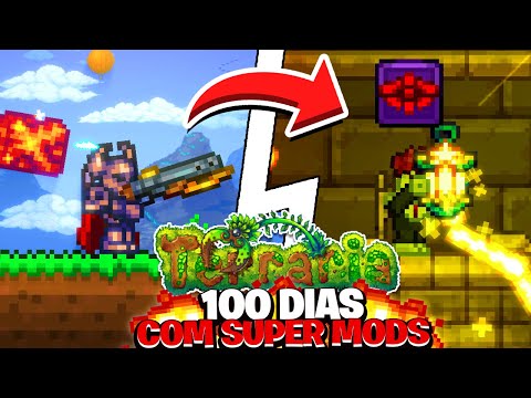 PASSEI 100 DIAS no SUPER MODPACK no TERRARIA!