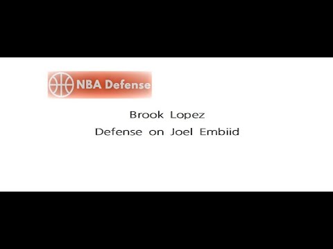 Brook Lopez Defense on Joel Embiid