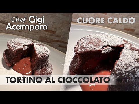TORTINO AL CIOCCOLATO CON CUORE MORBIDO E CALDO - RICETTA FACILE E VELOCE