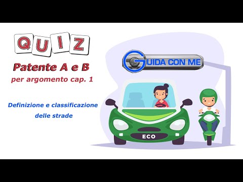 QUIZ patente B per argomento: Definizione e classificazione delle strade. Quiz spiegati e commentati