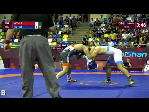 Qual. FS - 92 kg: S. YAZICI (TUR) v. W. RAFFI (ITA)