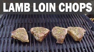 GRILLED LAMB LOIN CHOPS on the Weber Q Grill! Like mini T-Bone Steaks!