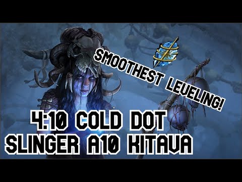 4:10 Cold DoT Slinger Occultist A10 Kitava deathless leveling run for 3.16 league start