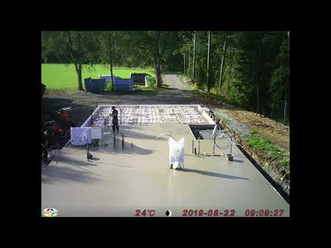 Gjutning av grunden - timelapse