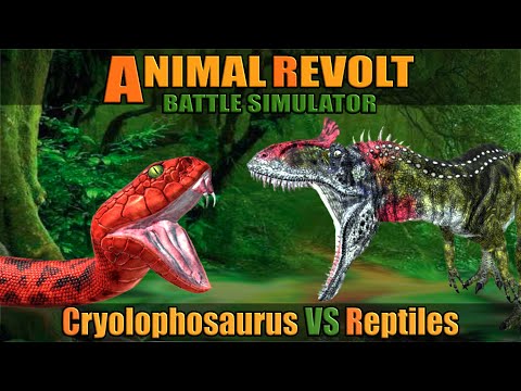 Cryolophosaurus vs Reptiles - Animal Revolt Battle Simulator