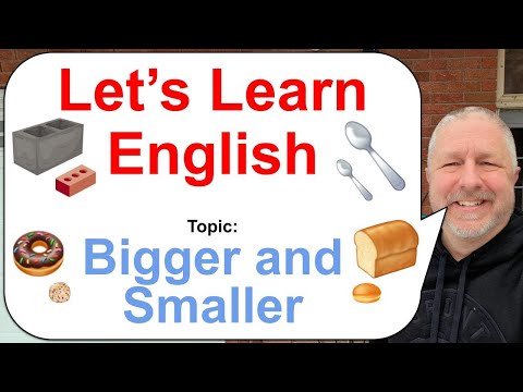 Let's Learn English! Topic: Bigger and Smaller! 🧱🍞🍩