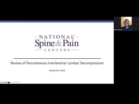 NSPC Webinar Series: Management of Spinal Stenosis and Complex Spinal Pain Part 1