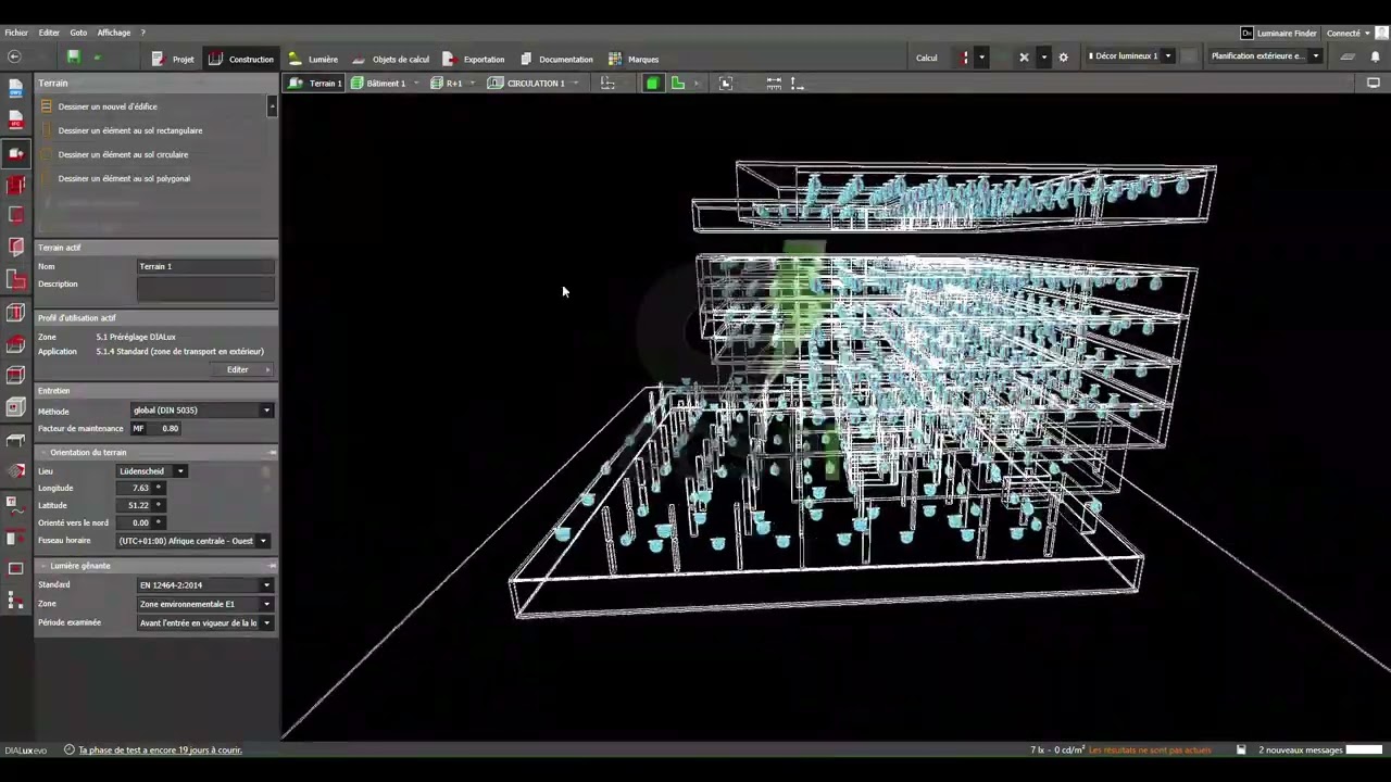 Projet d'éclairage tertiaire