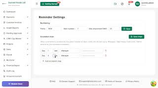 Settings, Numbering and the Escalation Chain