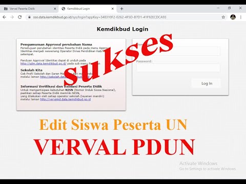 CARA MUDAH EDIT DATA SISWA DI VERVAL PD PDUN EMIS TERBARU