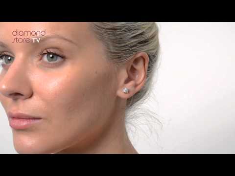 Platinum 5.1mm 1ct Diamond Stud Earrings - FG23