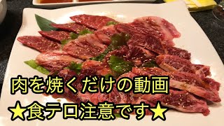 焼肉を焼くだけの動画