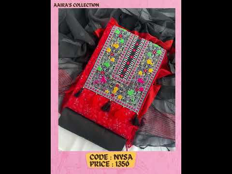 Aarong Embroidered Cotton Dupatta Blue