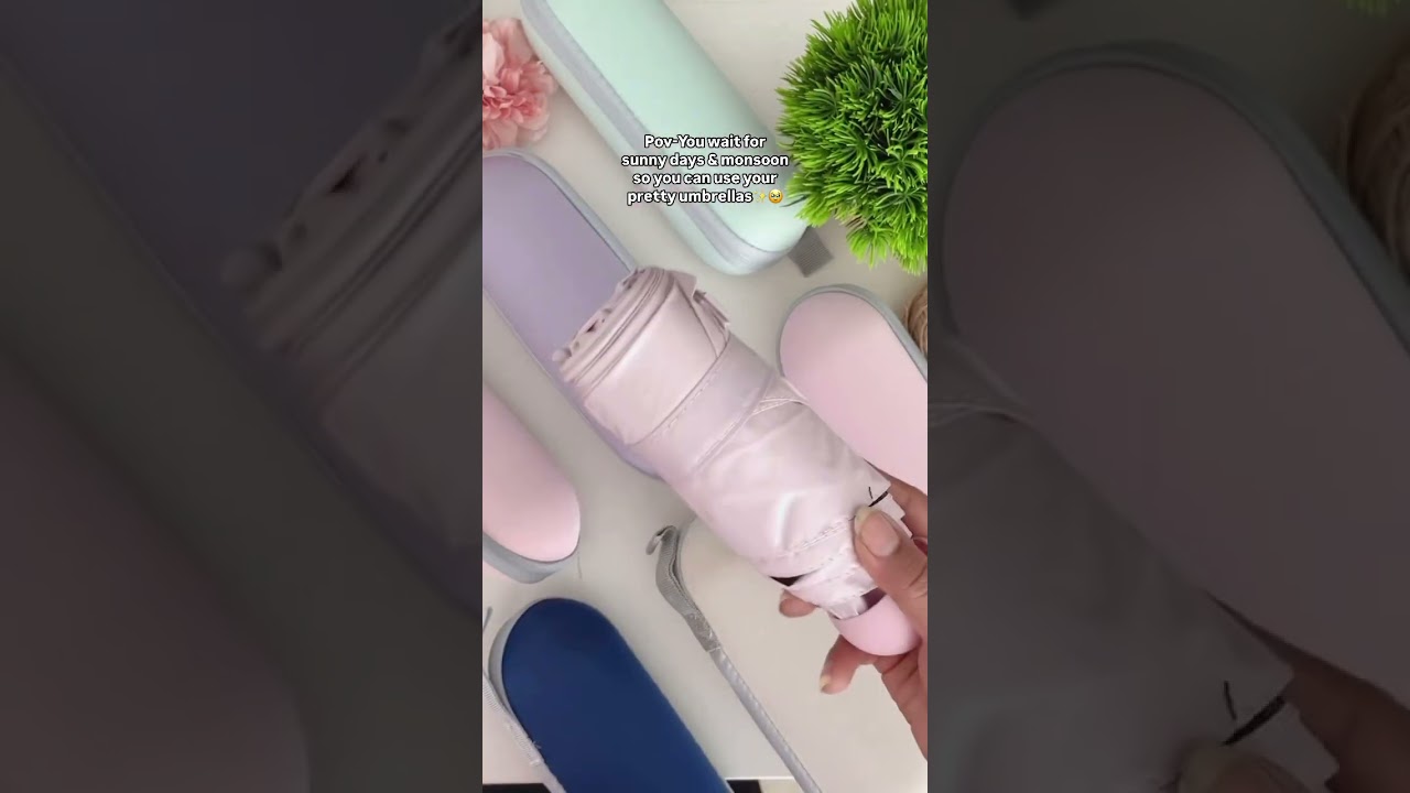 Soft hued pastel capsule umbrella with Box | For rains and sunny day #umbrella #pinterest #aesthetic