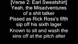 Whoa by Earl Sweatshirt Ft.Tyler, the Creator (Lyrics on Screen)