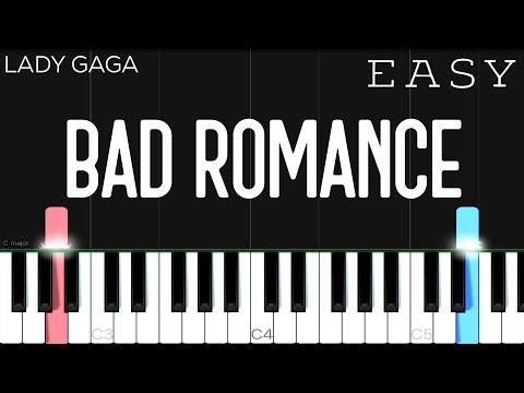 Lady Gaga - Bad Romance | EASY Piano Tutorial