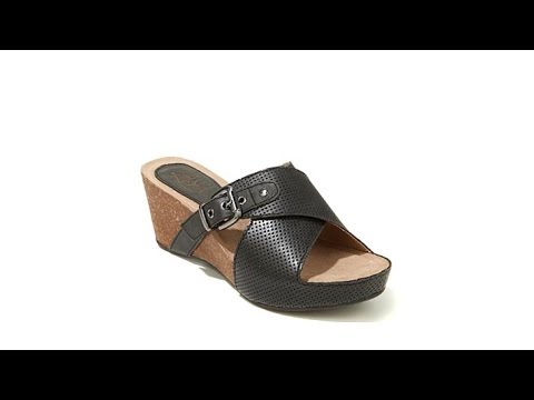 PureSole "Clearwater" Leather Wedge Platform Sandal