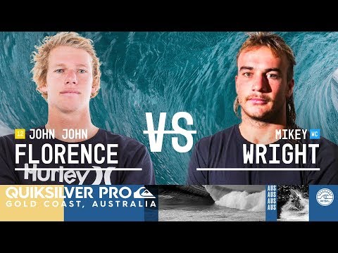 John John Florence vs. Mikey Wright - Round Two, Heat 1 - Quiksilver Pro Gold Coast 2018