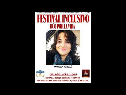 FESTIVAL INCLUSIVO DÚO POR LA VIDA - CÓRDOBA - VILLA NUEVA - TEATRO ASTORIA - 2026