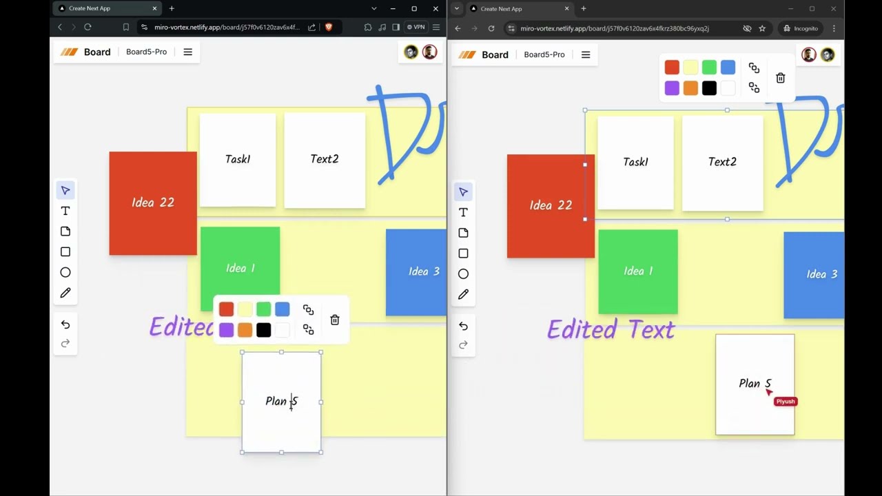 Miro clone - NextJS, ConvexDB, Tailwind, LiveBlocks, Tailwind