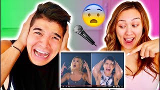 REACTING TO OUR FIRST SONG!
