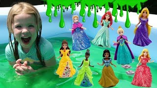 MagiClips and Glitter Gliders Slime Challenge ~ Maya&#39;s Playing with Princesses