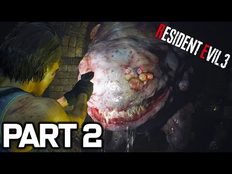 RESIDENT EVIL 3 REMAKE Walkthrough Gameplay PART 2 - HUNTER GAMMA - FULL GAME (Resident Evil Remake)