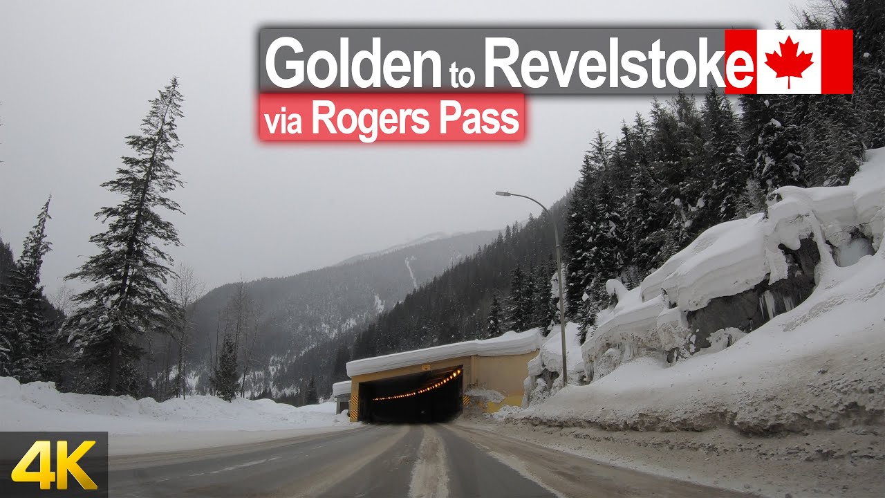 Winter Drive through Rogers Pass