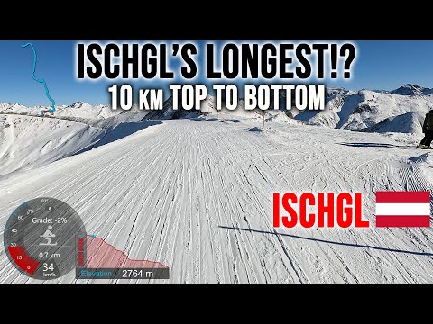 [4K] Skiing Ischgl, Longest!? 10 km Top to Bottom - Palinkopf, Silvretta Arena Austria, GoPro HERO13