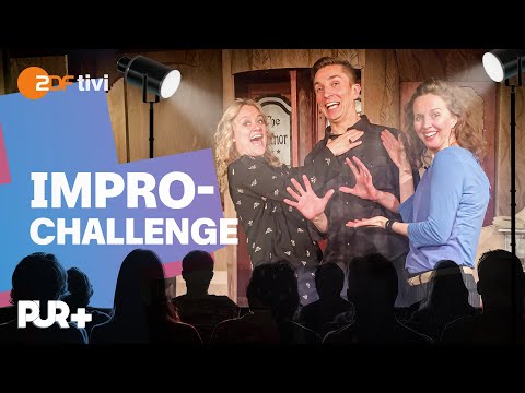 Schlagfertig auf Kommando? Eric probiert Impro-Theater mit Lisa Feller! | PUR+