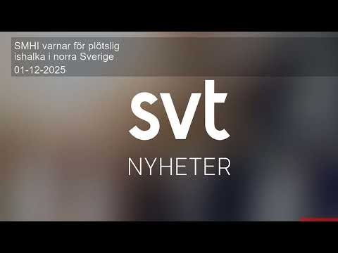 SMHI varnar för plötslig ishalka i norra Sverige