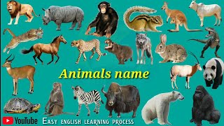 Wild animals names (जंगली जानवरों का नाम) Pictur And Sounds | wild animals names hindi