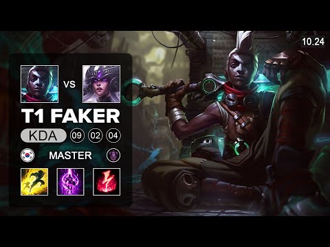 Faker vs Clozer - Ekko Mid vs Syndra - KR Master Patch 10.24