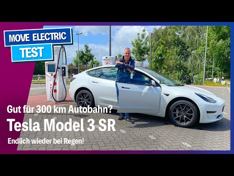 Kleiner Akku, große Reichweite? Tesla Model 3 SR (2022) bei 130 kmh auf der Autobahn