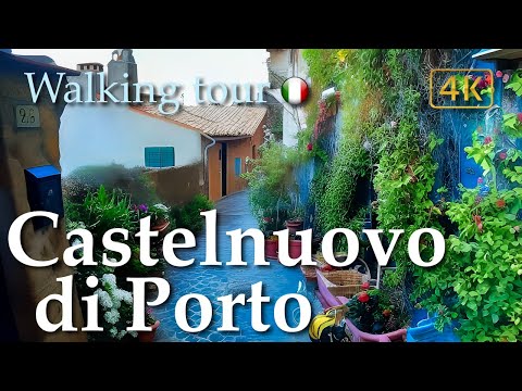 Castelnuovo di Porto (Lazio), Italy【Walking Tour】History in Subtitles - 4K