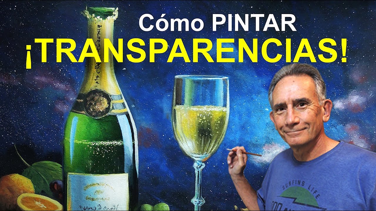 😲 How to paint GLASS TRANSPARENCIES WITH OIL or ACRYLIC! 👍