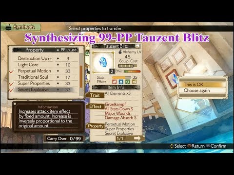 [PS3] Atelier Escha & Logy - Synthesizing 99 PP Tauzent Blitz