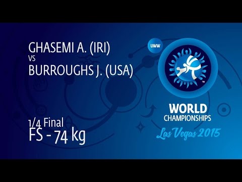1/4 FS - 74 kg: J. BURROUGHS (USA) df. A. GHASEMI (IRI), 5-0