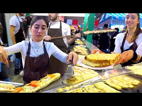 Iconic French Street Food. Sandwiches with Melted Cheese "Croque Monsieur", Baguette & French Toast