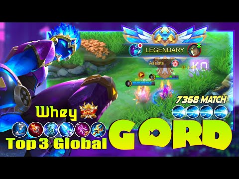 Gord Burst Damage 7368 Match! Top Global Gord by Whey ~ Mobile Legends