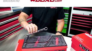 BX006A-R2 19 Piece Metric Boxed Open Ended Wrenches