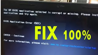 Bios application error (501)on laptop |Bios Application is Corrupt or Missing HP Laptop |Hp G6 Bios